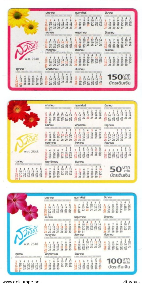 Calendrier 3 Cartes Thaïlande Card (K 277) - Thaïlande