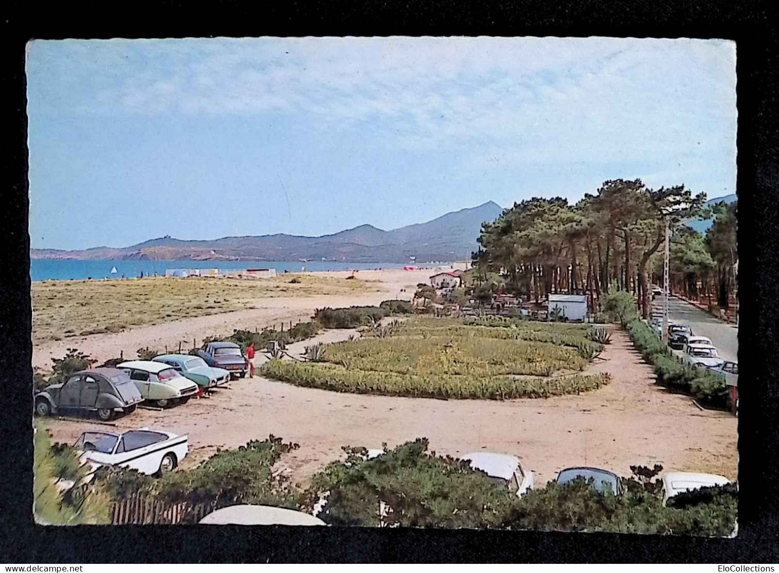 Cp, 66, Vue Générale Vers La Plage, Voyagée 1965, Ed. Cap, N° 1625, Automobiles, Citroen 2 Cv, DS, Peugeot, Argeles - Argeles Sur Mer