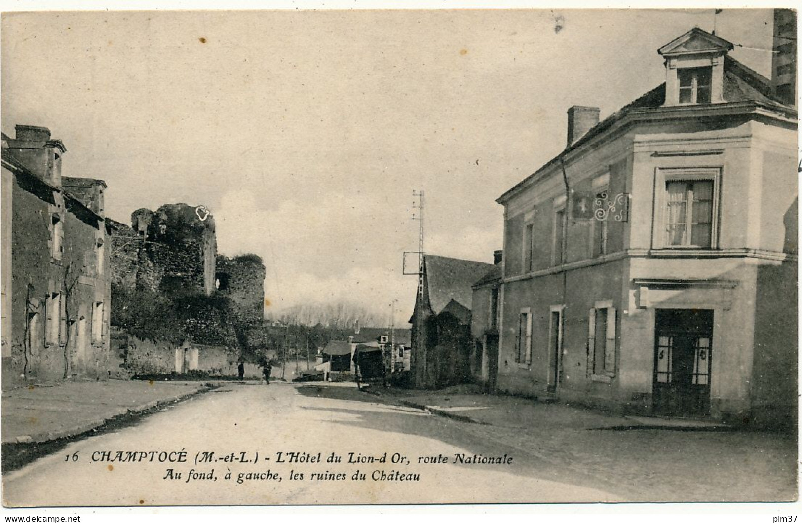 CHAMPTOCE - Hôtel Du Lion D'Or, Note Au Verso - Autres & Non Classés