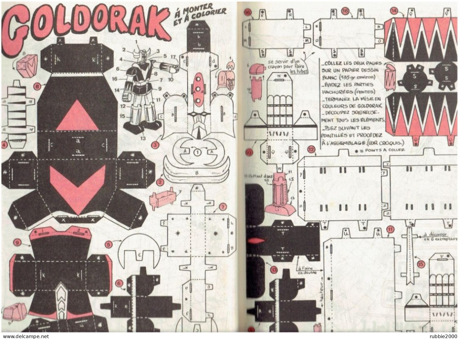 TELE JUNIOR ALMANACH 1980 GOLDORAK 1 GOLDORAK A CONSTRUIRE 2 HISTOIRES ET 2 JEUX GOLDORAK - Other Magazines