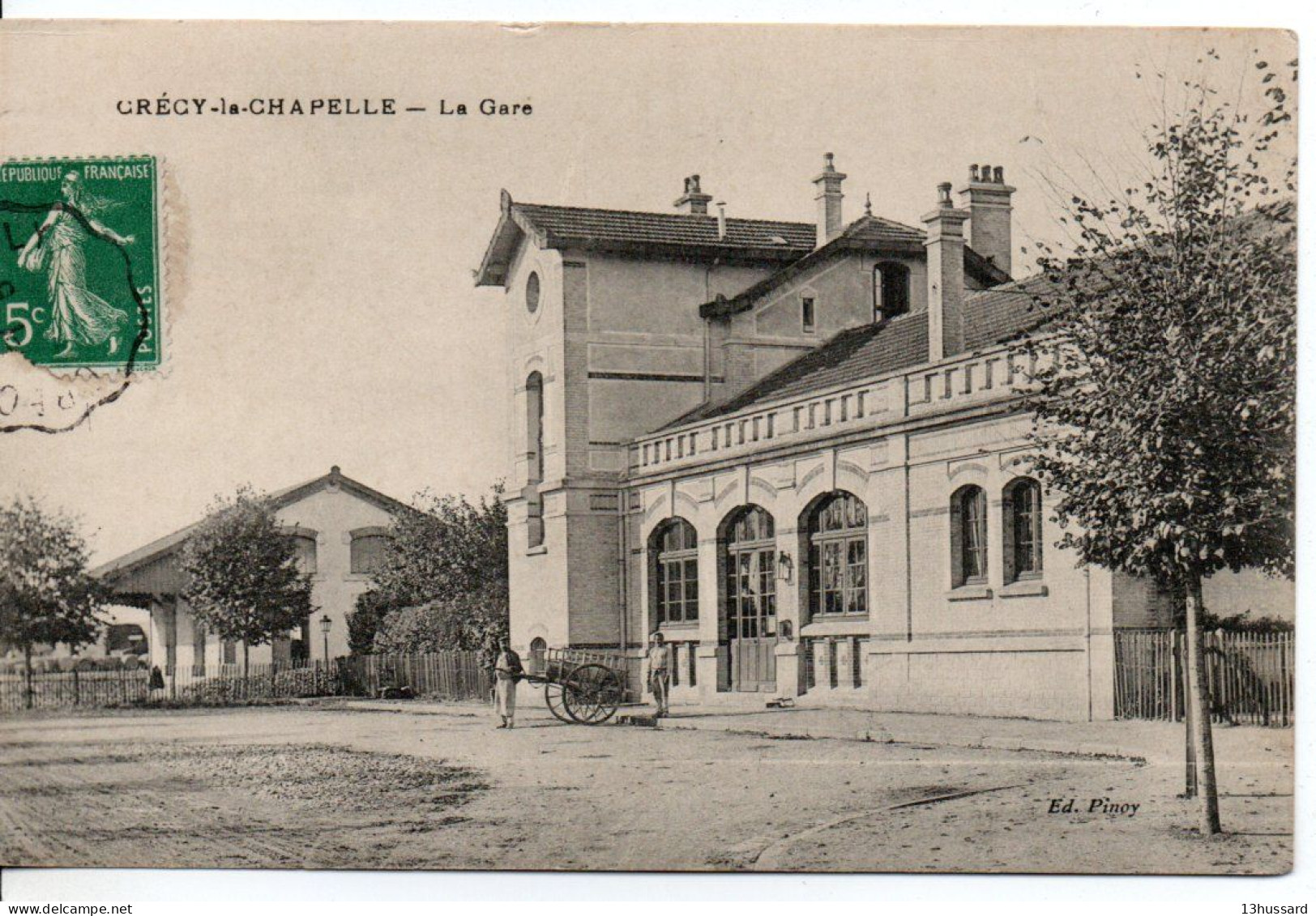 Carte Postale Ancienne Crécy La Chapelle - La Gare - Chemin De Fer - Other & Unclassified