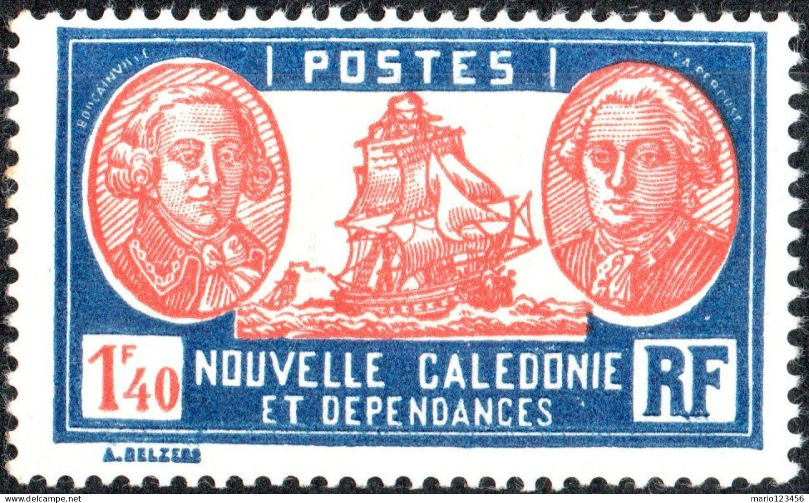 NUOVA CALEDONIA, NEW CALEDONIA, MOTIVI LOCALI, 1940, NUOVI (MNH**) Mi:NC 228, Scott:NC 164, Yt:NC 186 - Unused Stamps