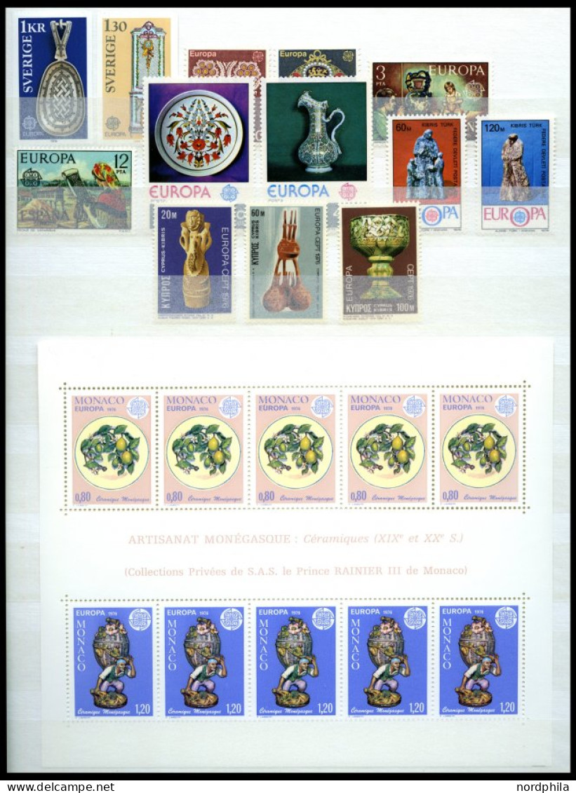EUROPA UNION **, 1976, Kunsthandwerk, Kompletter Jahrgang, Pracht, Mi. 157.50 - Collezioni