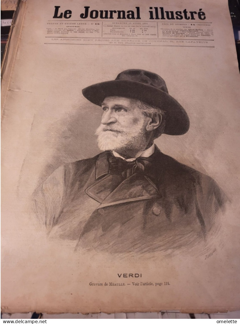 JOURNAL ILLUSTRE 94 /VERDI /PARIS RUE MONDETOUR /DOCTEUR BROWN SEQUARD - Revistas - Antes 1900