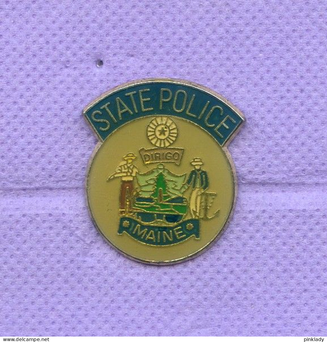 Rare Pins State Police Usa Maine Ab138 - Polizia