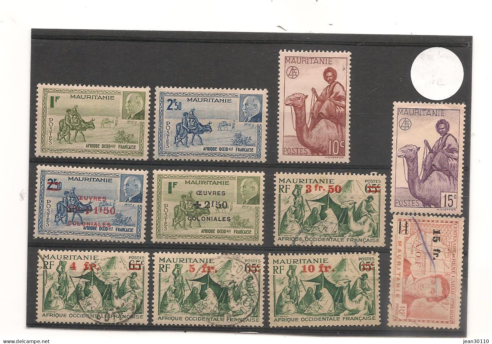 MAURITANIE 1941/44 N° 123/126-0131/136 * Et Oblitérés - Unused Stamps