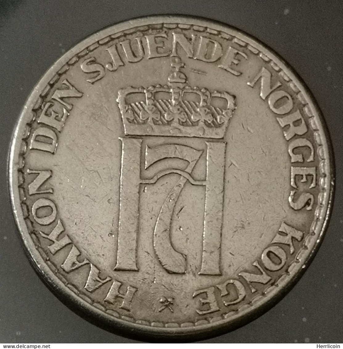 Monnaie Norvège - 1954 - 1 Krone - Haakon VII - Norvège
