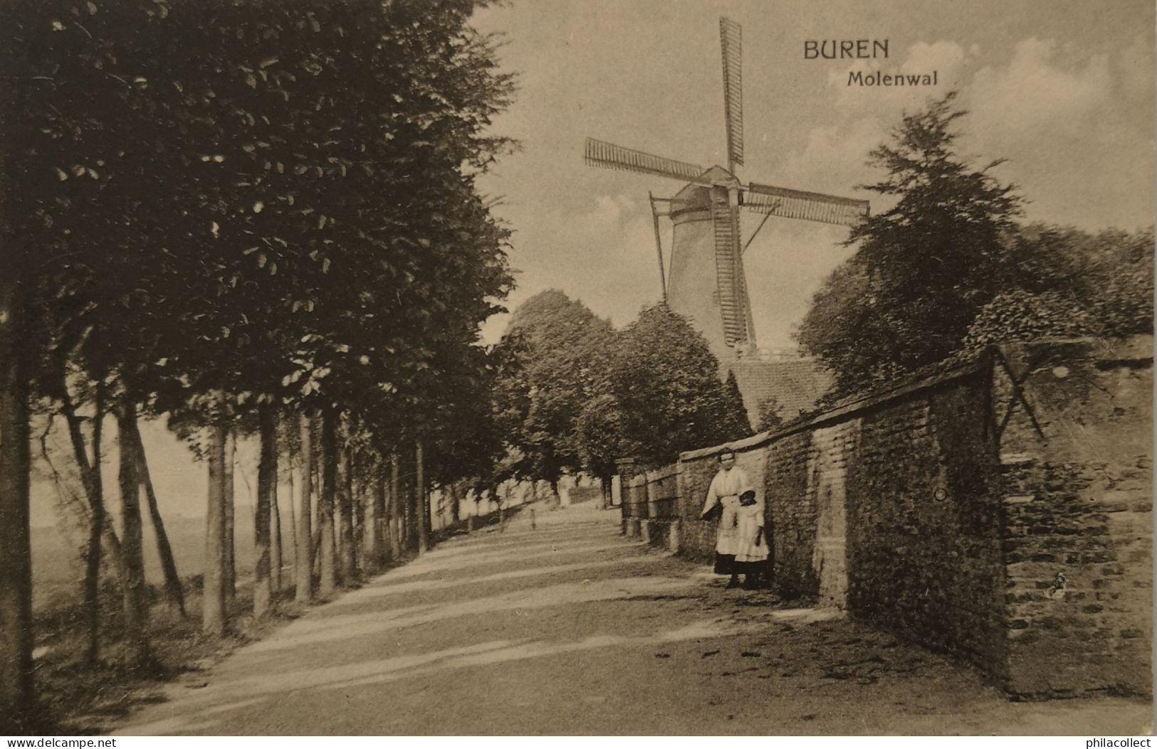 Buren) Gld.) Molen Wal (Molen) 19?? Topkaart - Andere & Zonder Classificatie