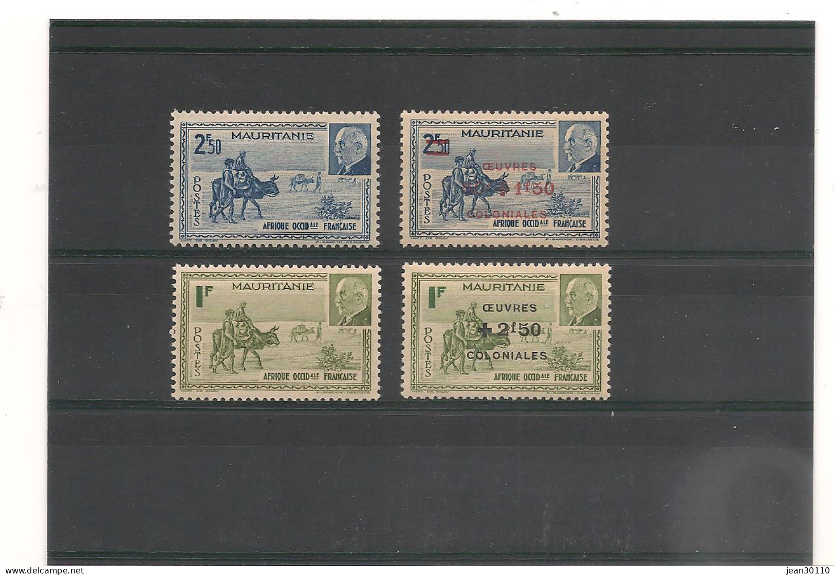 MAURITANIE 1941/44 N° 123/124*-131/132 * - Neufs