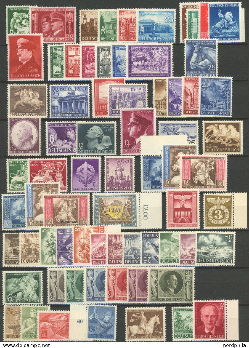 Dt. Reich 762-910** , 1941-1945, 5 Komplette Jahrgänge, Ohne Freimarken, Postfrisch, Pracht, Mi.453.- - Autres & Non Classés