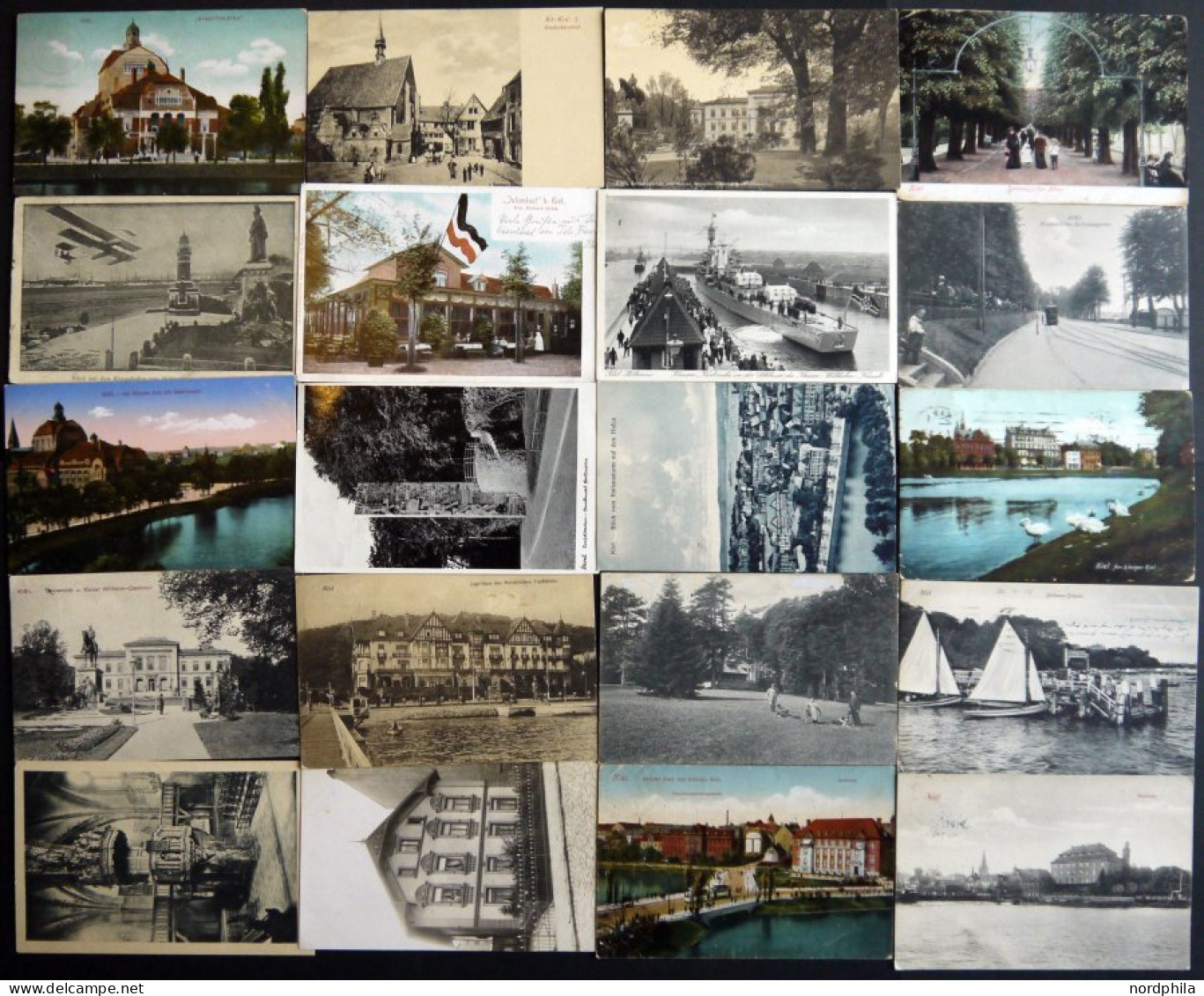DEUTSCHLAND ETC. KIEL, 60 Verschiedene Ansichtskarten, Dabei Seltene Motive Und Farbige Karten - Kiel