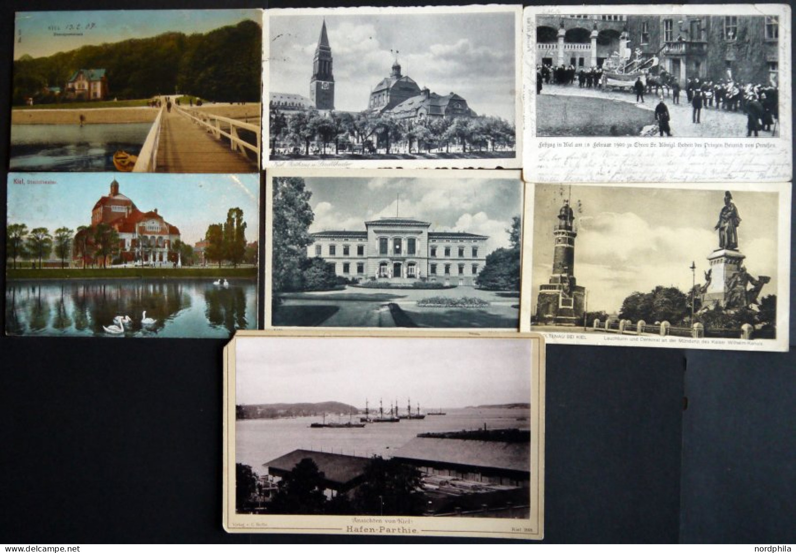 DEUTSCHLAND ETC. KIEL, 60 Verschiedene Ansichtskarten, Dabei Seltene Motive Und Farbige Karten - Kiel