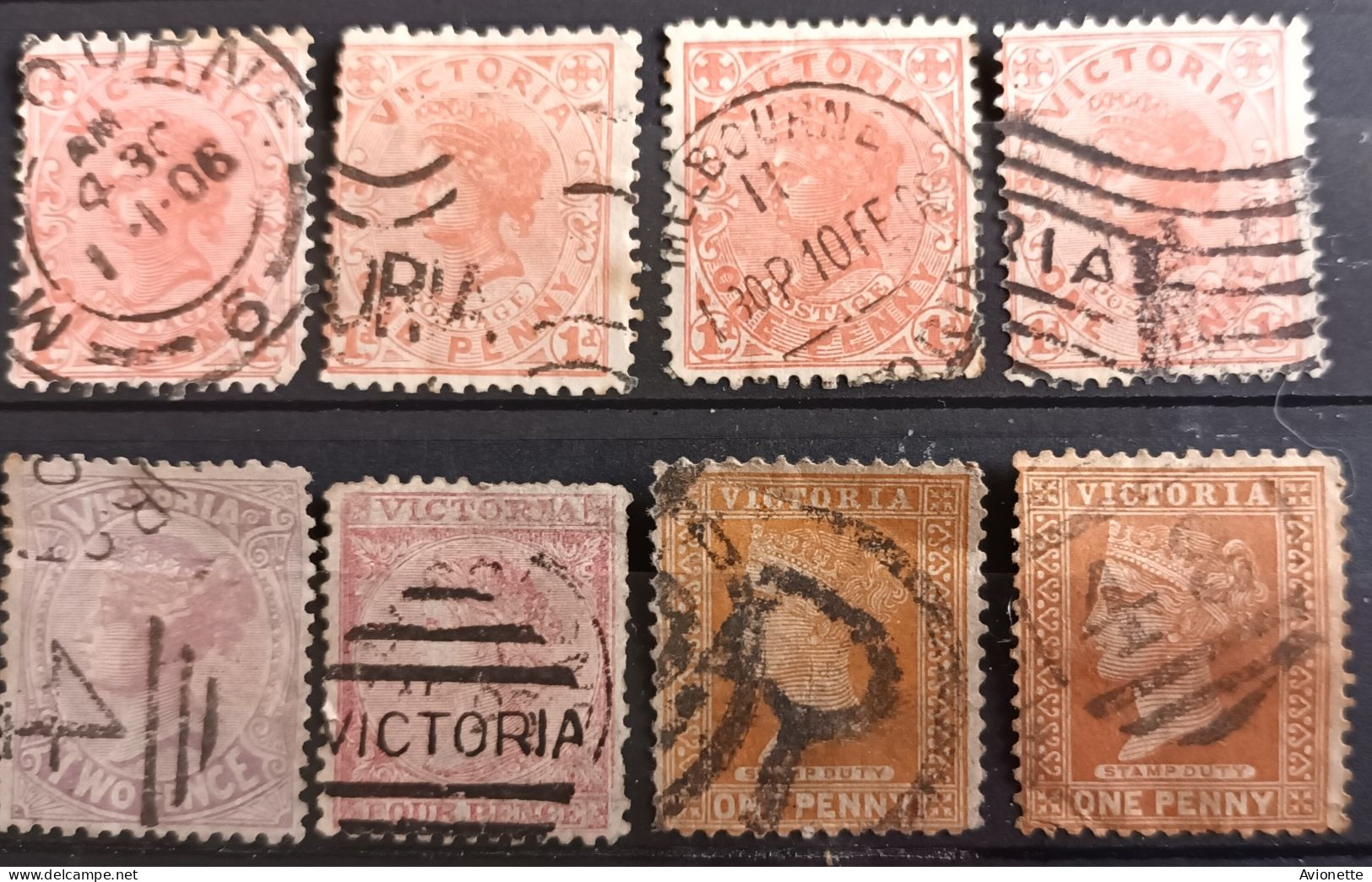 Victoria (8 Timbres Anciens) - Used Stamps