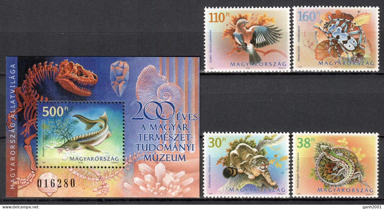 Hungary 2002 Hungría / Birds Fishes Mammals Reptiles MNH Aves Peces Mamíferos Säugetiere Vögel Fische / Cu21535  40-56 - Sonstige & Ohne Zuordnung