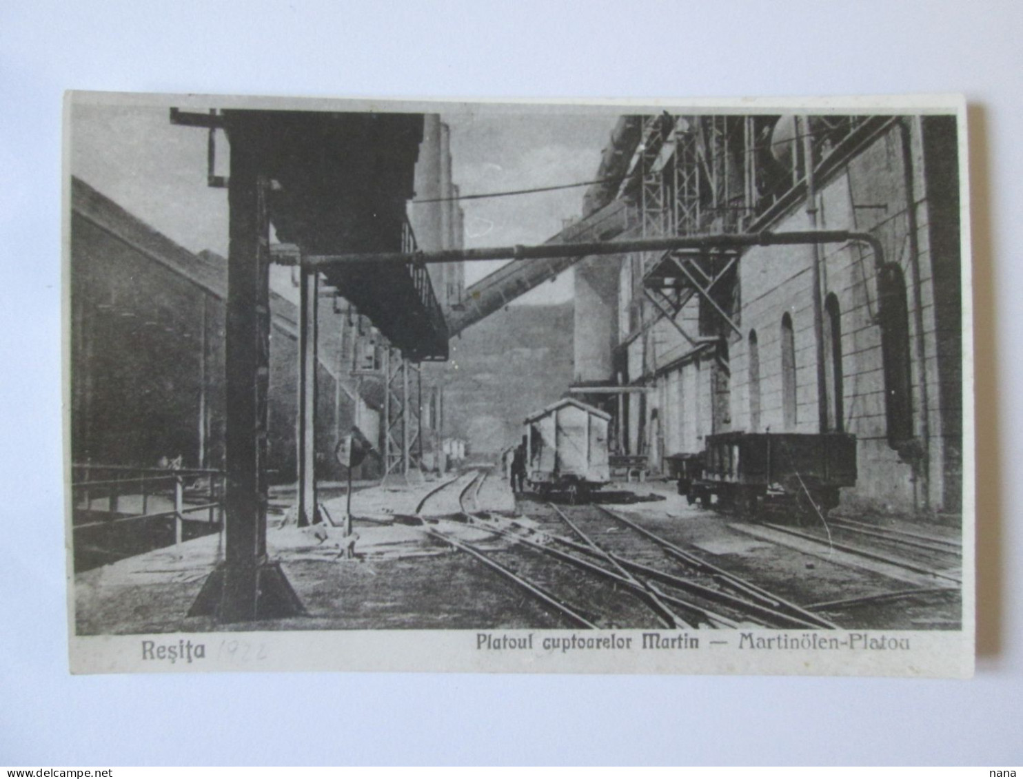 Roumanie-Reșița Photo 117x76 Mm Domaine Des Fours Siderur.Martin 1922/Romania-Reșița Domain Of Martin Steel Furnaces1922 - Trains