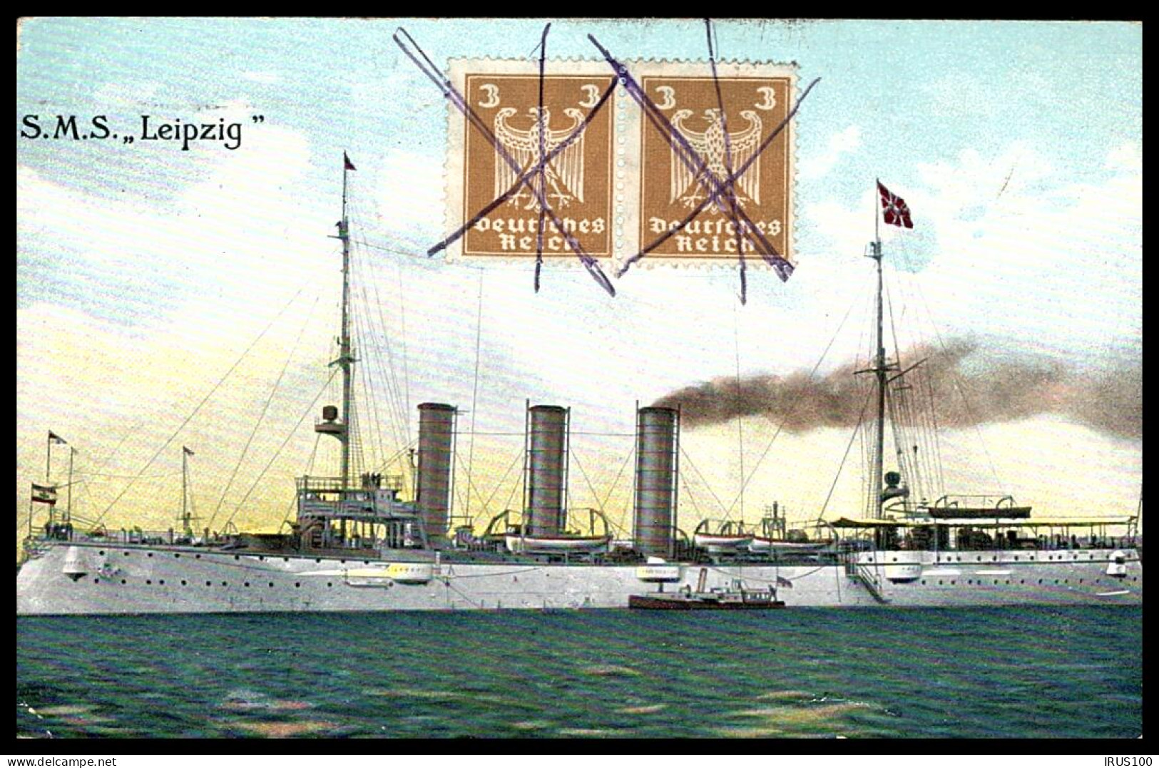 SMS Kl GESCH. KREUZER LEIPZIG - 1924 - - Guerre