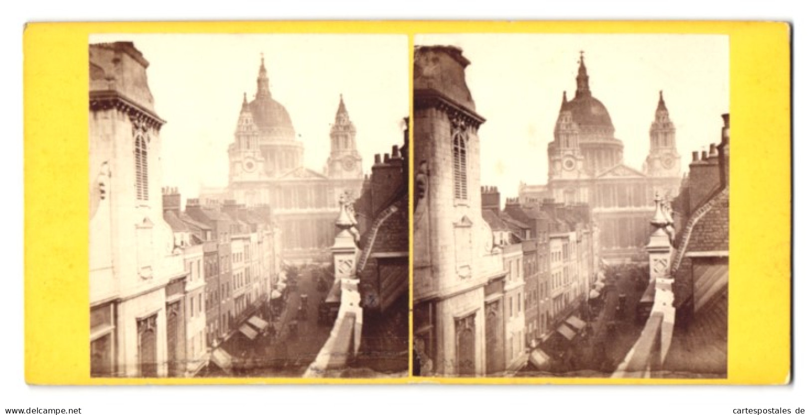 Stereo-Photo Unbekannter Fotograf, Ansicht London, The St. Pauls Cathedral  - Stereoscopic