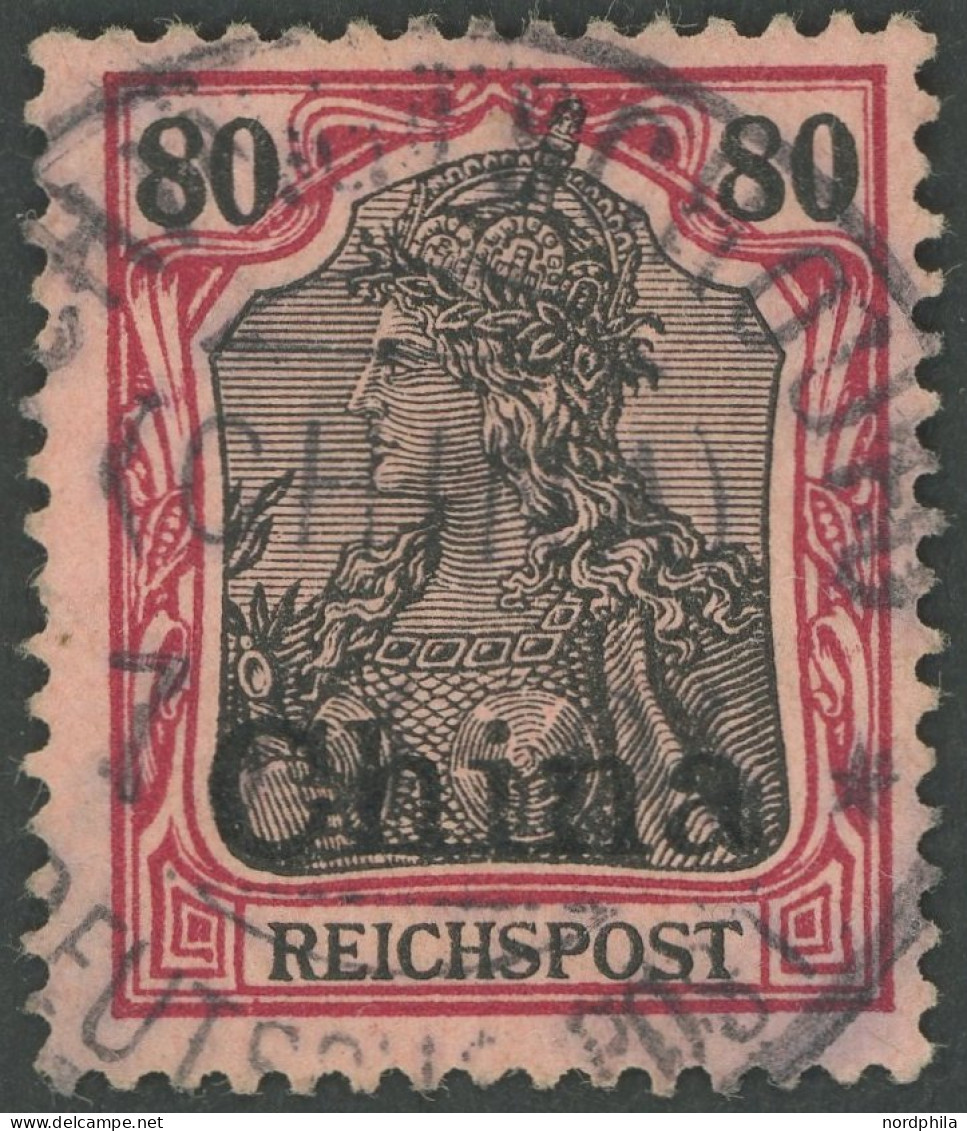 DP CHINA 23 O, TSCHINGTSCHOUFU Auf 80 Pf. Reichspost, Feinst, Gepr. Bothe - Deutsche Post In China