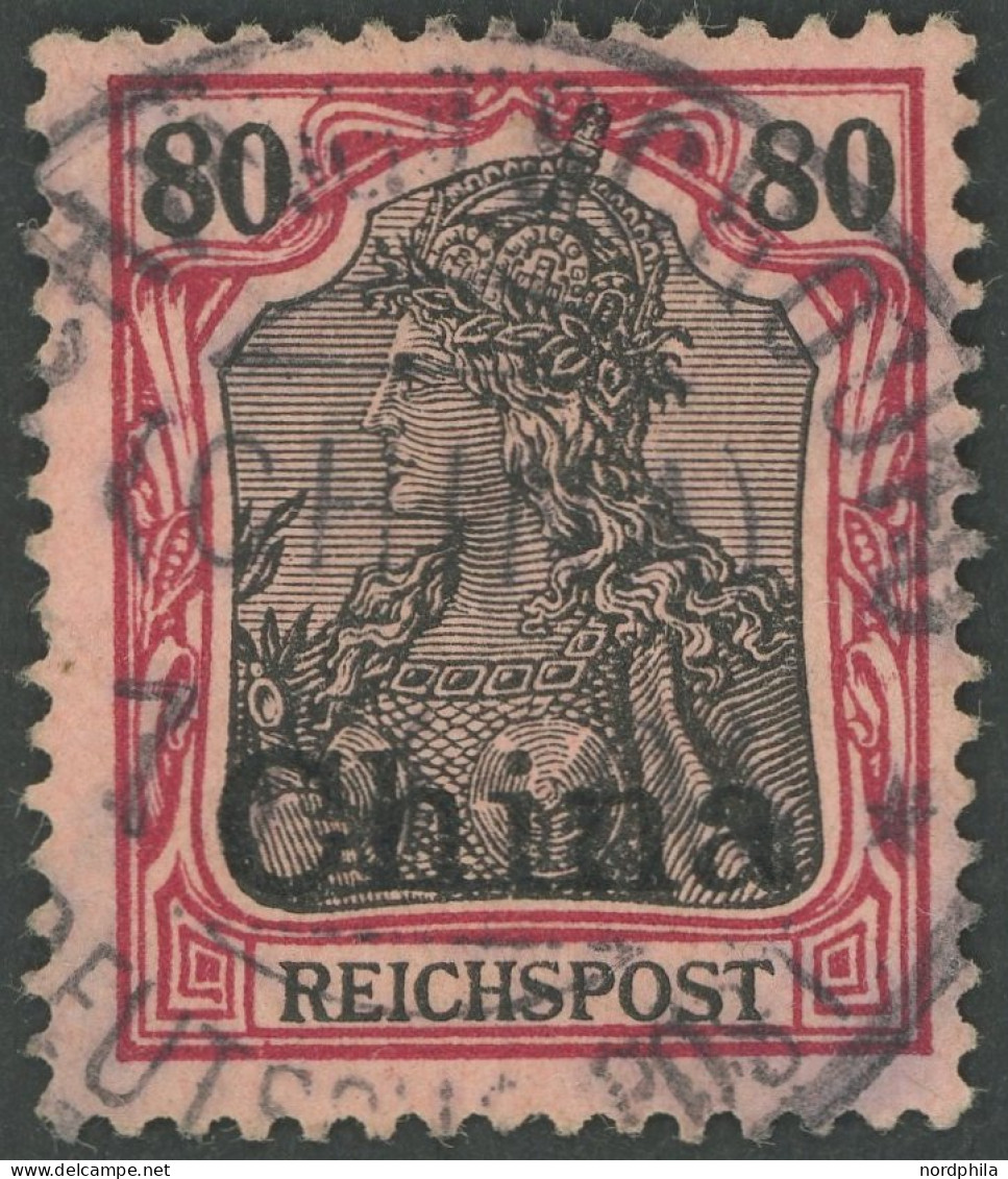 DP CHINA 23 O, TSCHINGTSCHOUFU Auf 80 Pf. Reichspost, Feinst, Gepr. Bothe - China (oficinas)