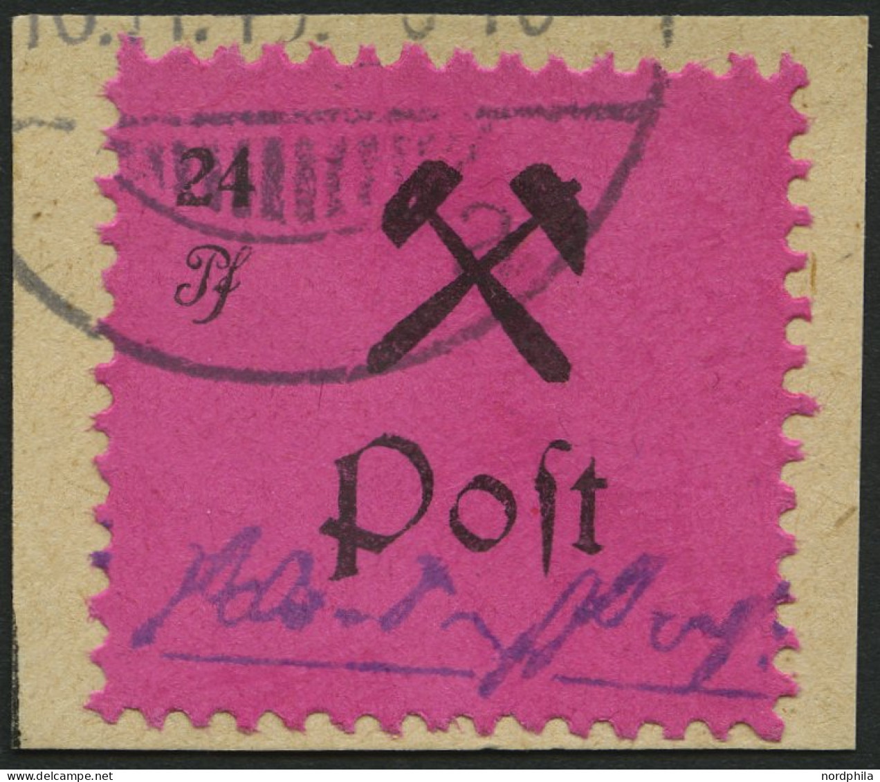 GROSSRÄSCHEN 26IV BrfStk, 1945, 24 Pf. Schwarz Auf Lila, Type IV, Prachtbriefstück, Mi. (200.-) - Otros & Sin Clasificación