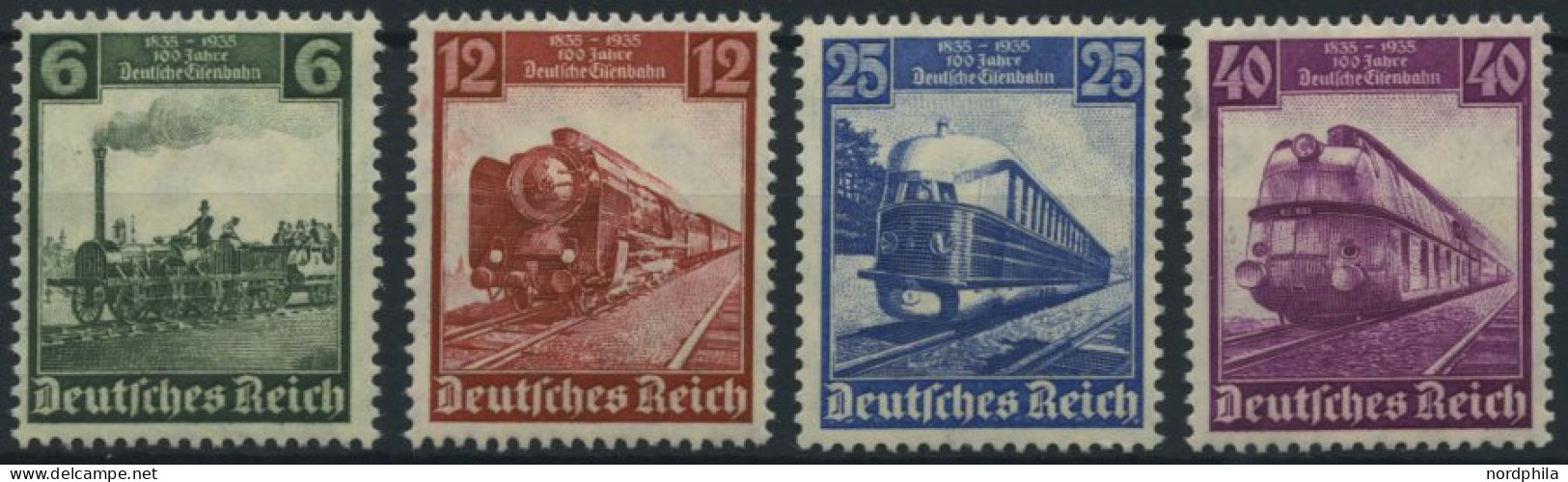 Dt. Reich 580-83 **, 1935, 100 Jahre Eisenbahn, Prachtsatz, Mi. 130.- - Ungebraucht