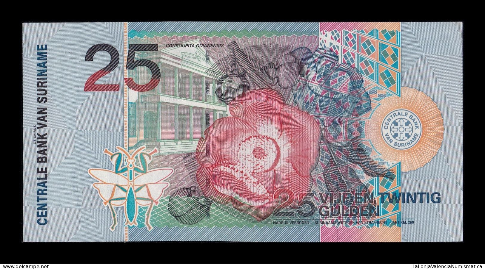 Surinam Suriname 25 Gulden 2000 Pick 148 Sc Unc - Suriname