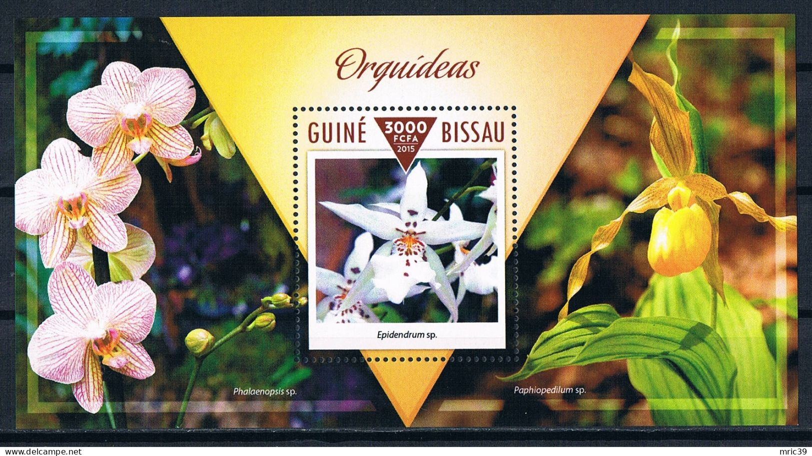 Bloc Sheet Fleurs Orchidées Flowers Orchids  Neuf  MNH **  Guine Bissau 2015 - Orchids