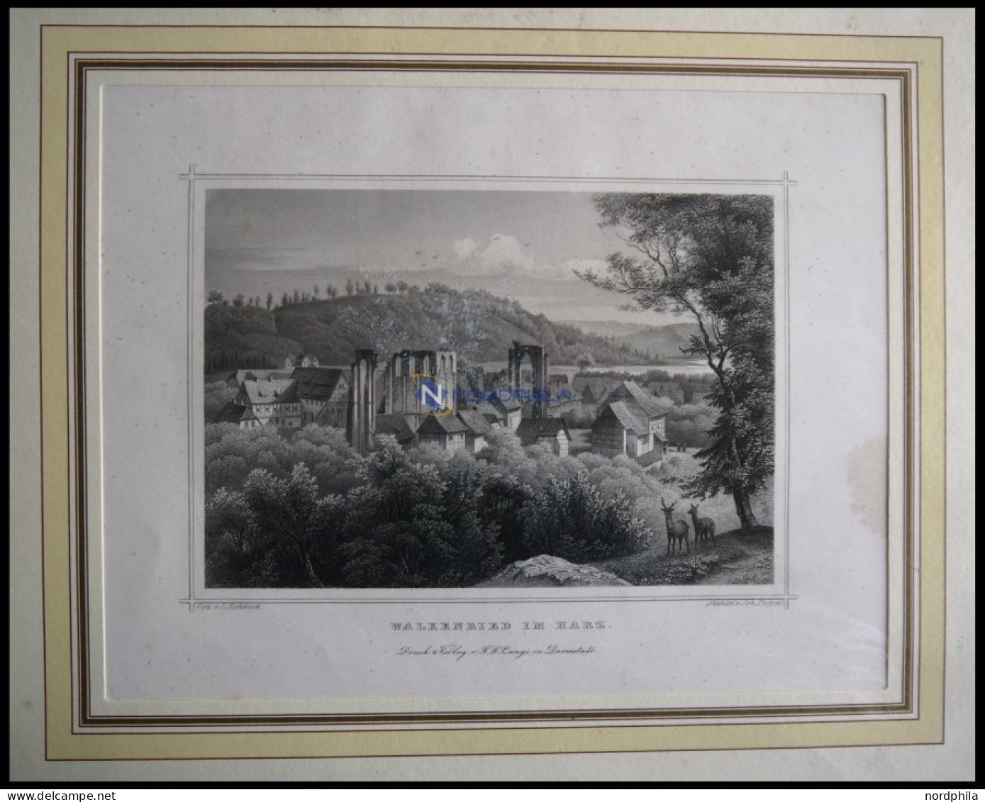 WALKENRIED/HARZ, Gesamtansicht, Stahlstich Von Rohbock/Poppel Um 1840 - Estampes & Gravures