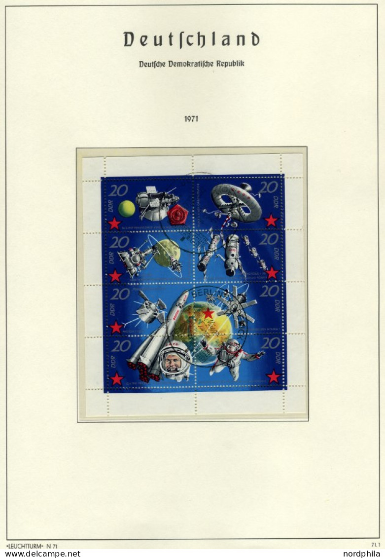 JAHRGÄNGE 1632-1730 O, 1971, Bis Auf Mi.Nr. 1689 Kompletter Jahrgang Auf Leuchtturm-Falzlosseiten, Pracht - Autres & Non Classés