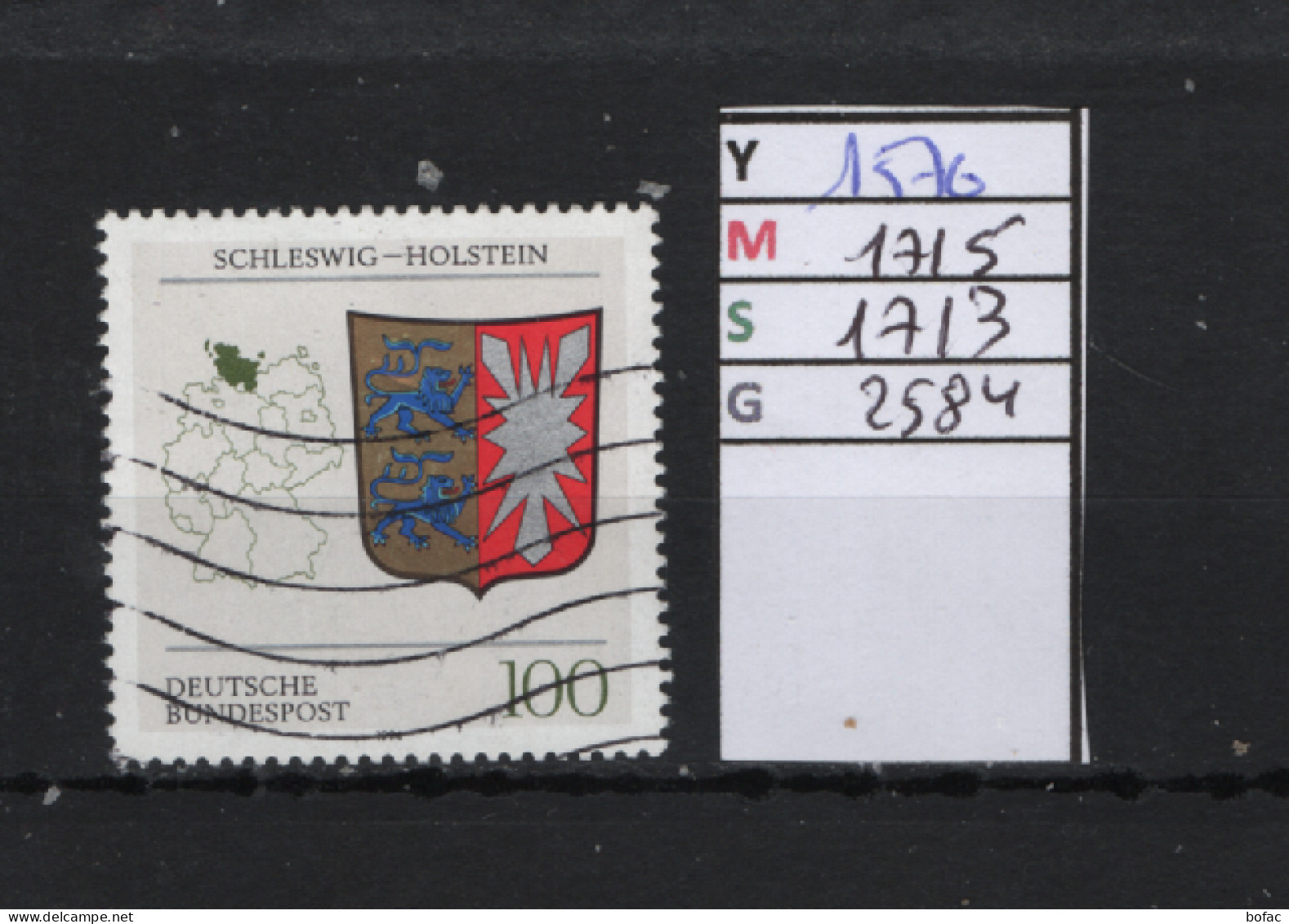 PRIX F. Obl 1576 YT 1715 MIC 1713 SCO 2584 GIB Schleswig -Holstein  Armoiries Des Länder 1994  75/11 - Gebraucht