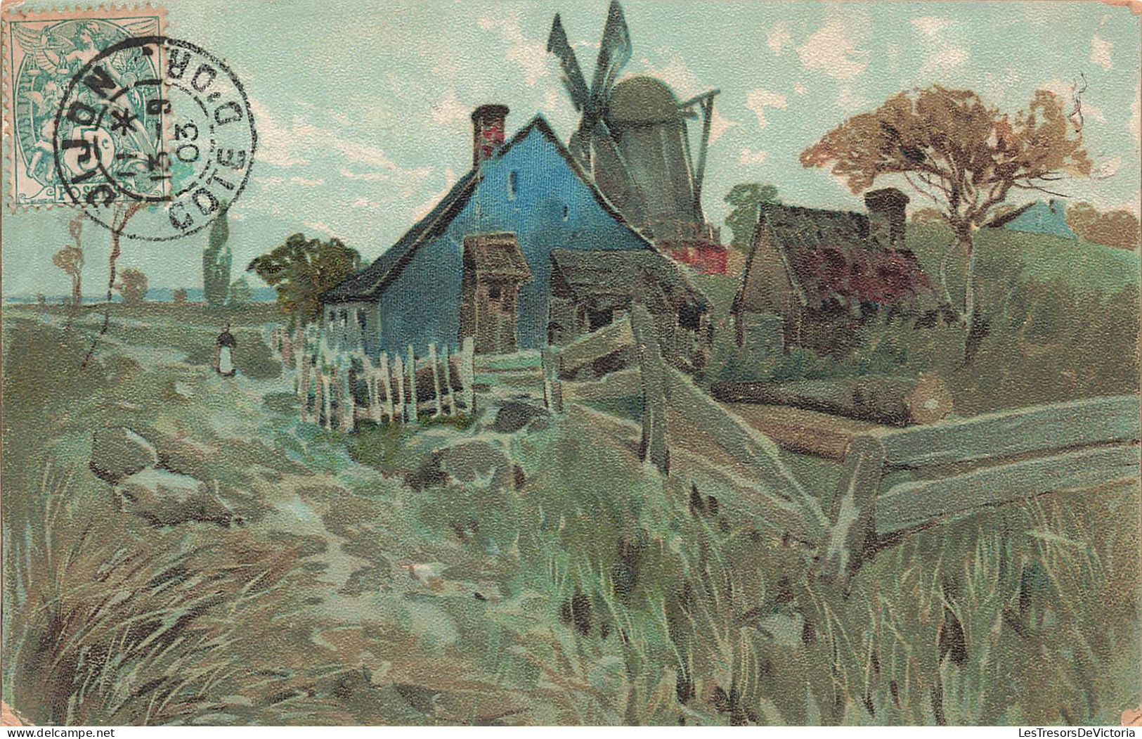 PEINTURES & TABLEAUX - La Campagne - Moulin - Ferme - Paysage - Carte Postale Ancienne - Malerei & Gemälde