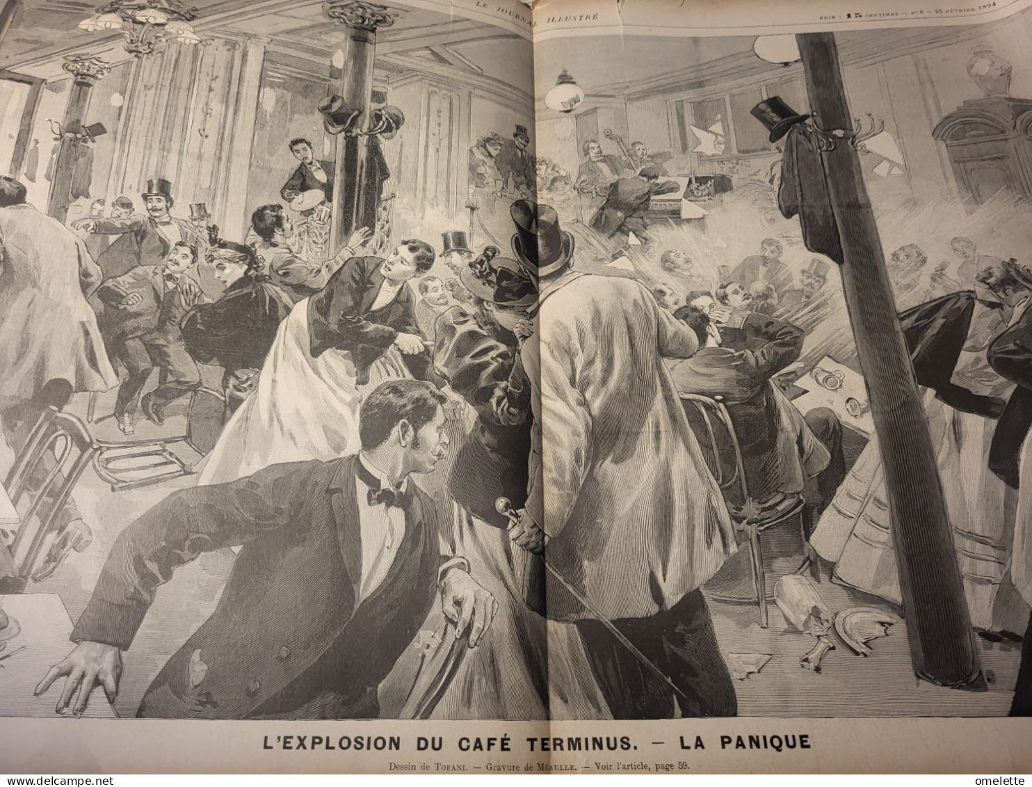 JOURNAL ILLUSTRE 94 / INTERROGATOIRE ANARCHISTE HENRY /ATTENTAT EXPLOSION AU CAFE TERMINUS - Riviste - Ante 1900