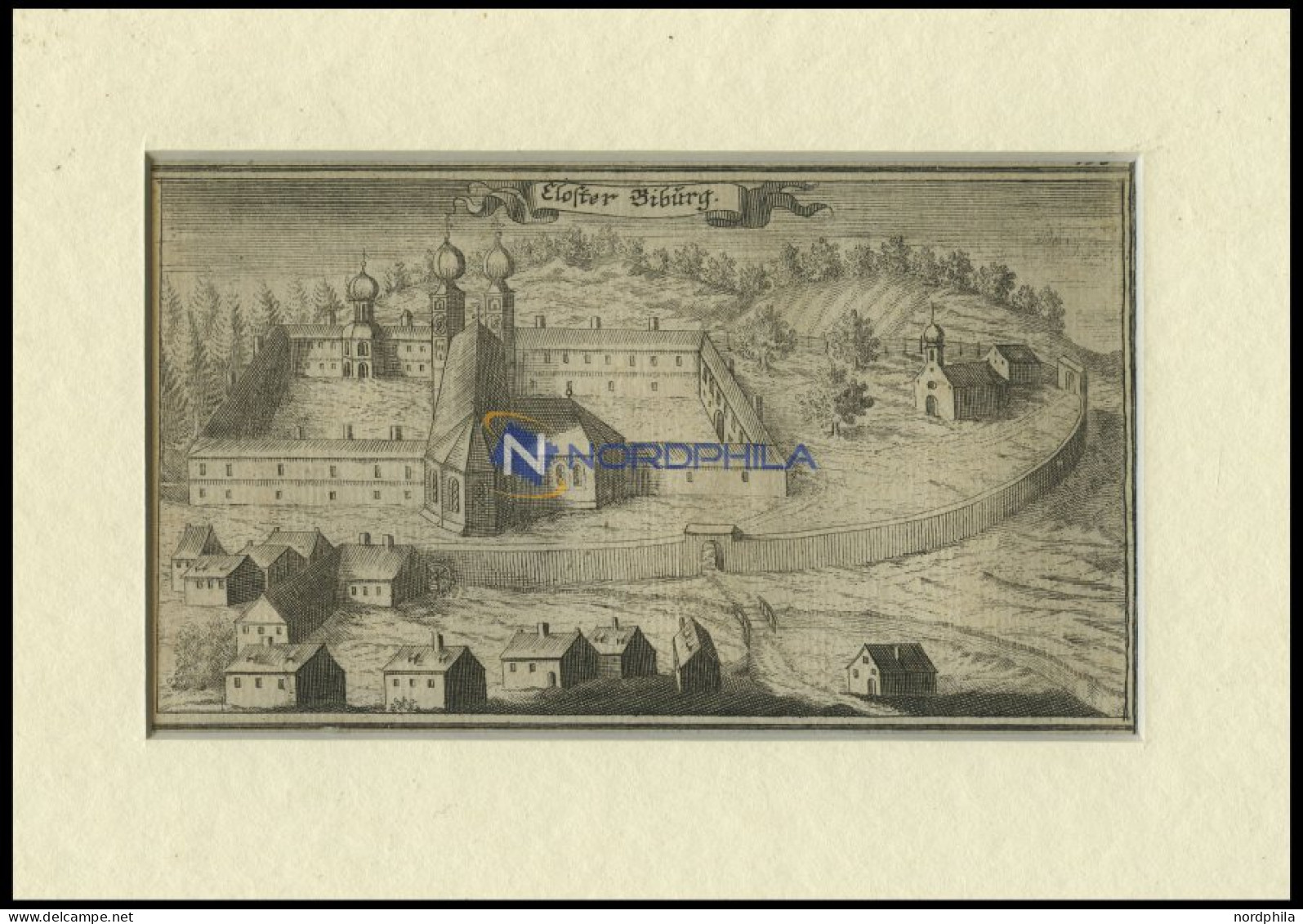 BIBURG: Das Kloster, Kupferstich Von Ertl, 1687 - Prenten & Gravure