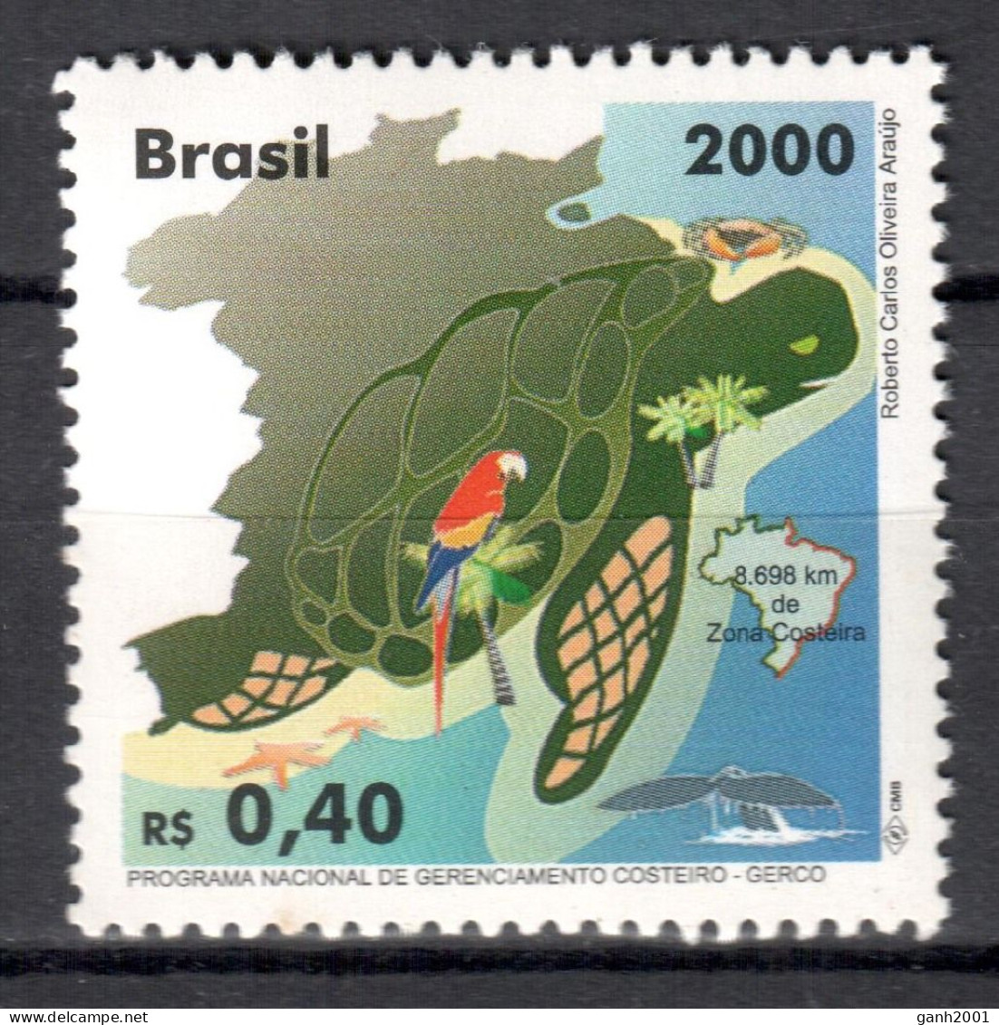 Brazil 2000 Brasil / Birds Turtles Crabs MNH Tortugas Aves Cangrejos Vögel Schildkröten Krabben / Cu21534  8-2 - Andere & Zonder Classificatie
