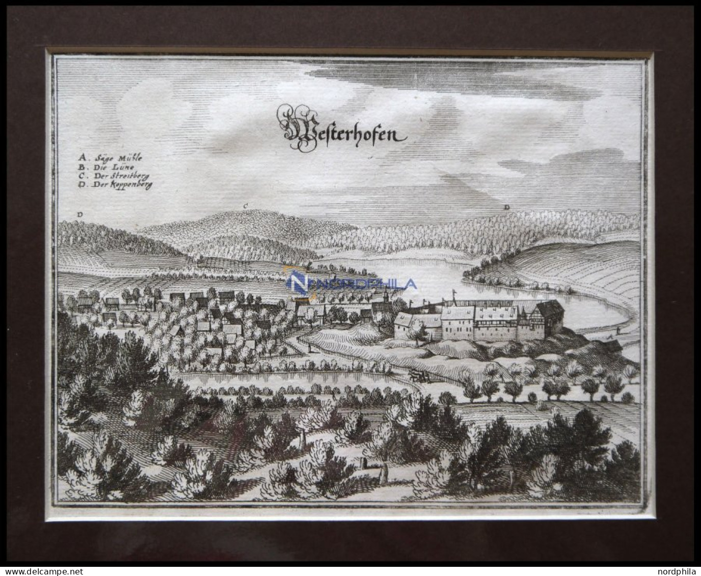 WESTERHOF, Gesamtansicht, Kupferstich Von Merian Um 1645 - Prenten & Gravure