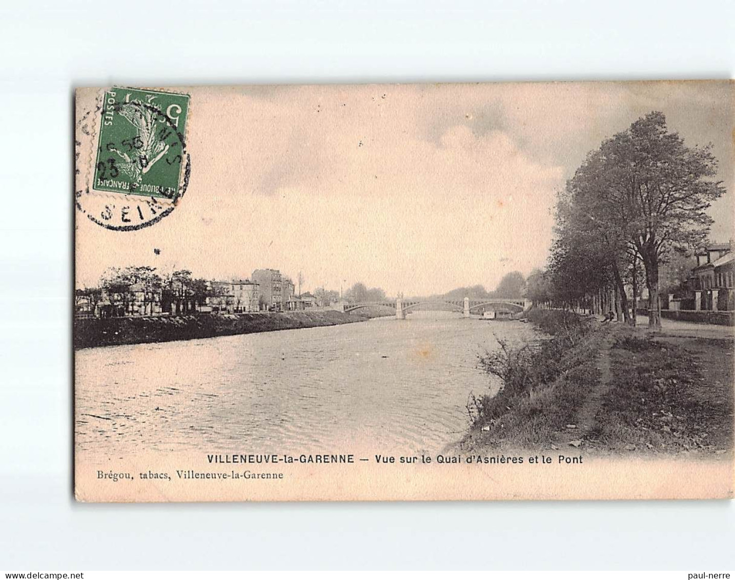 VILLENEUVE LA GARENNE : Vue Sur Le Quai D'Asnières Et Le Pont - état - Villeneuve La Garenne