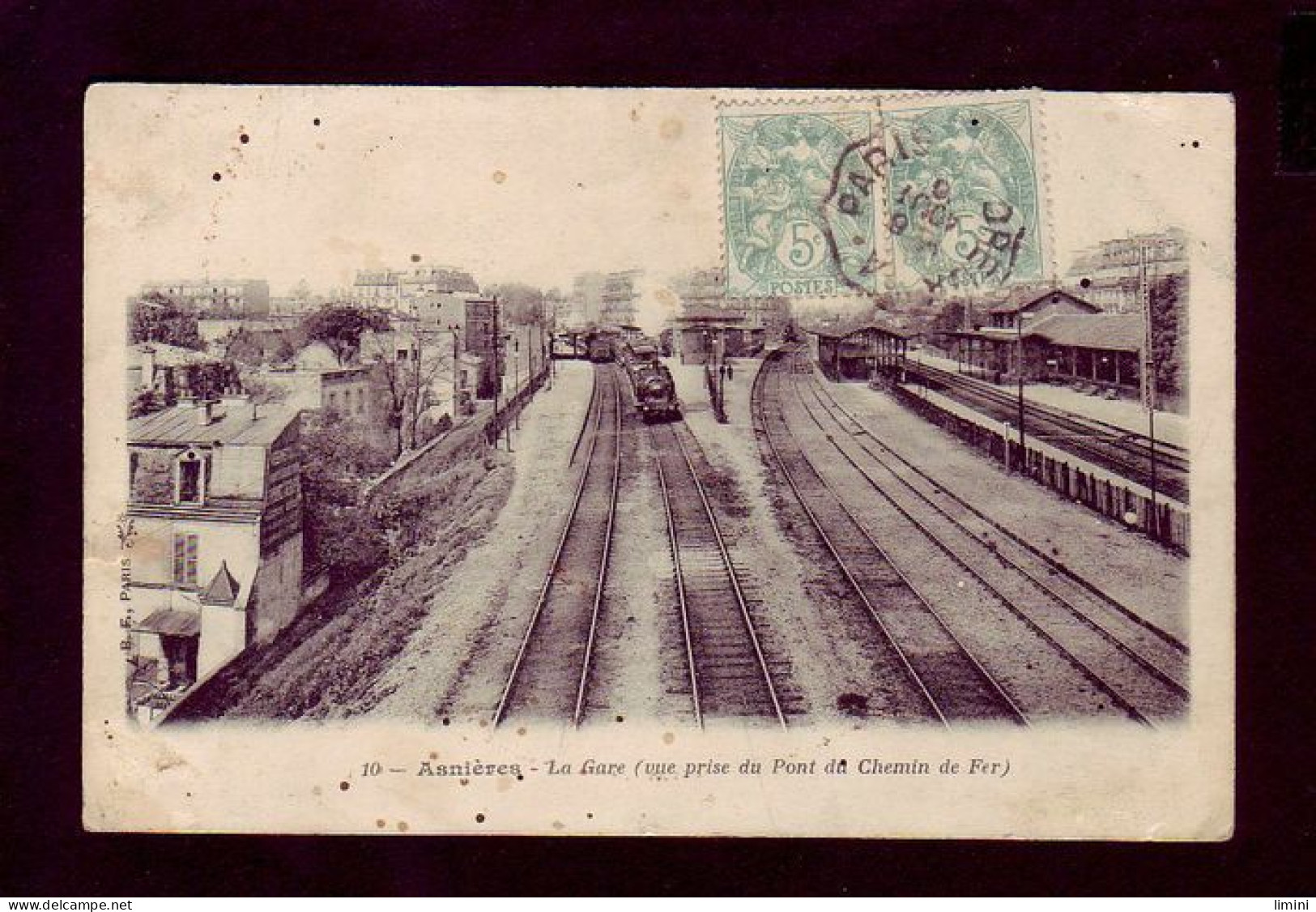 92 - CHEMIN DE FER - ASNIERES - LA GARE - VUE PRISE DU PONT -  - Asnieres Sur Seine