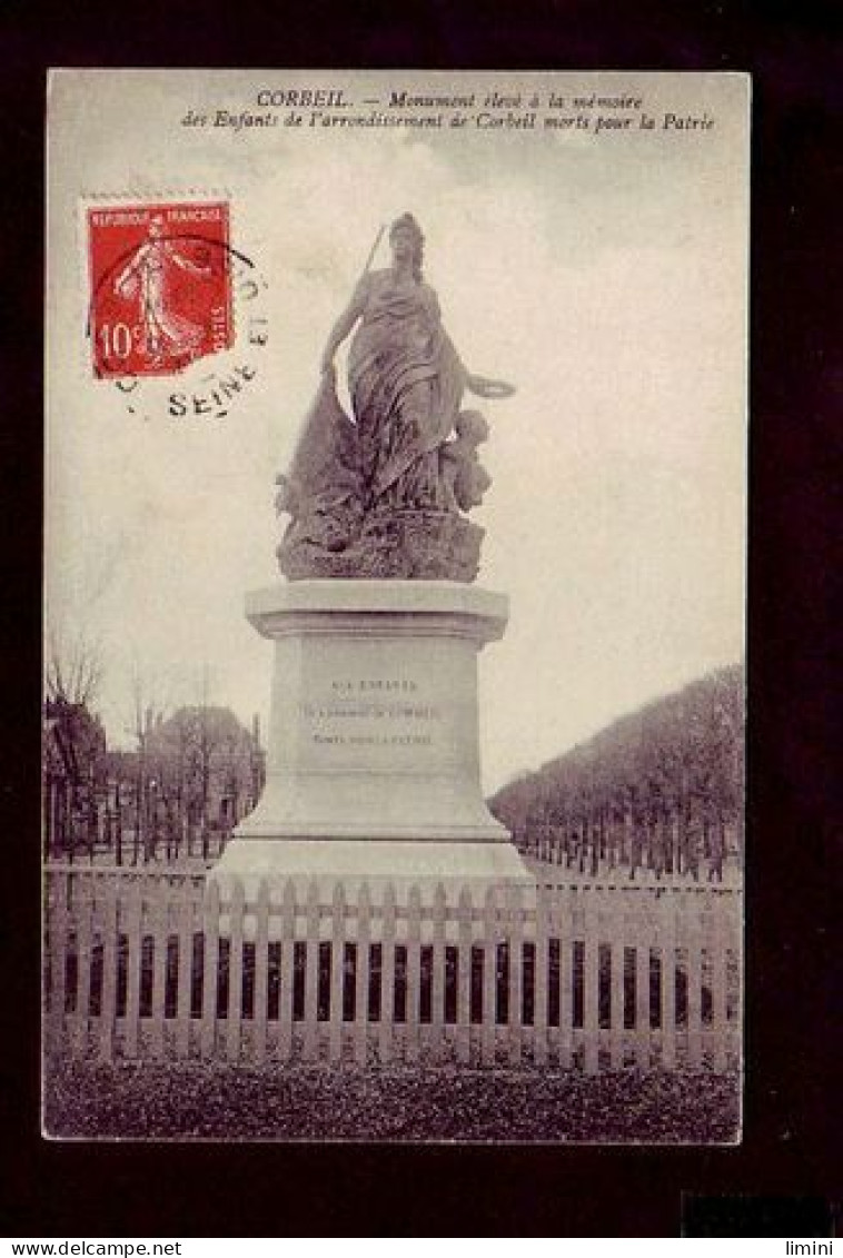 91 - CORBEIL - MONUMENT A LA MEMOIRE DES ENFANTS MORTS POUR LA PATRIE -  - Corbeil Essonnes