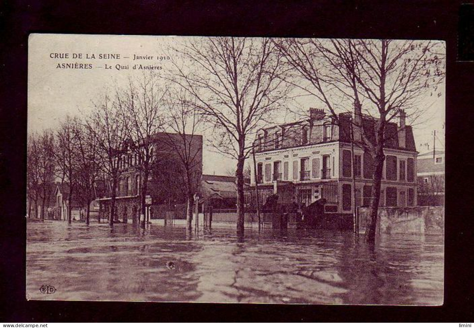 92 - INONDATION 1910 - ASNIERES - LE QUAI D'ASNIERES -  - Asnieres Sur Seine