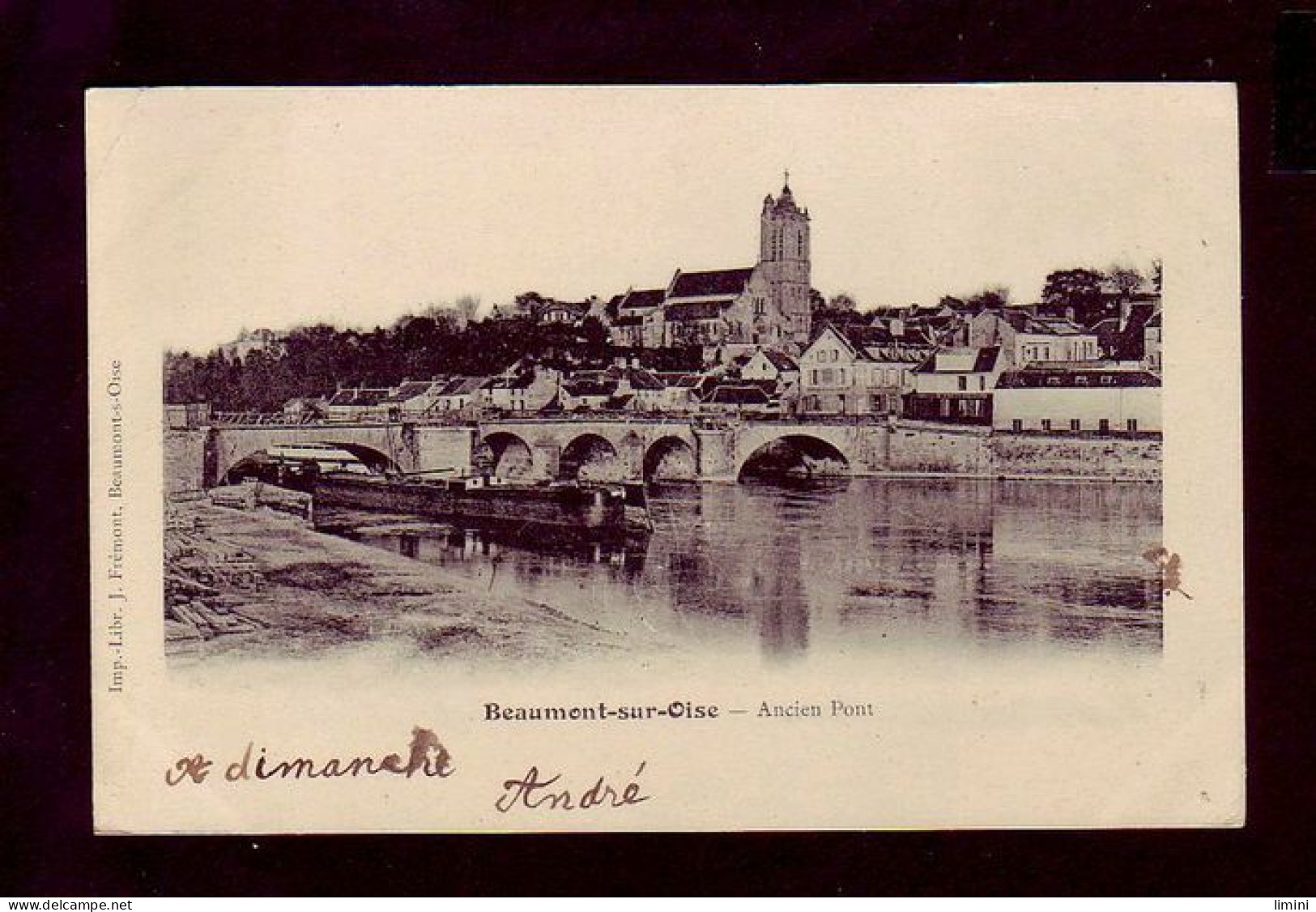 95 - BEAUMONT-sur-OISE - ANCIEN PONT - PÉNICHE -  - Beaumont Sur Oise