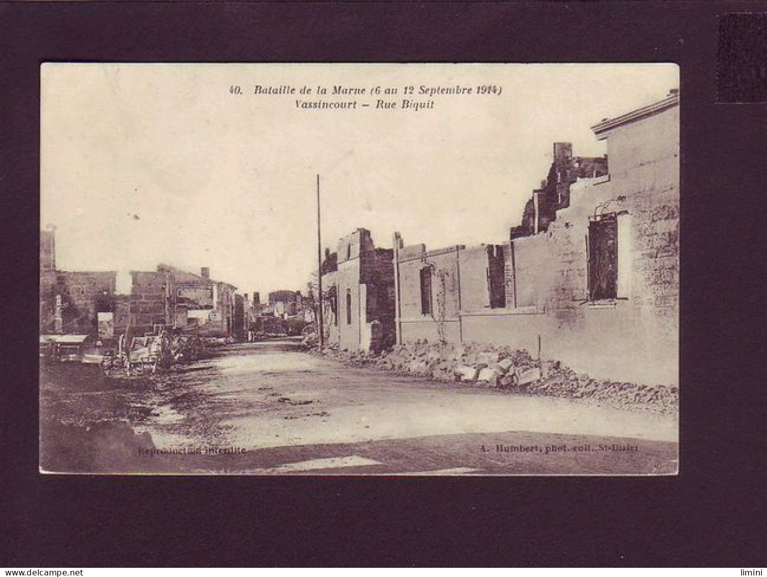 55 - GUERRE 14/18 - VASSINCOURT - RUE BIQUIT -  - Other & Unclassified