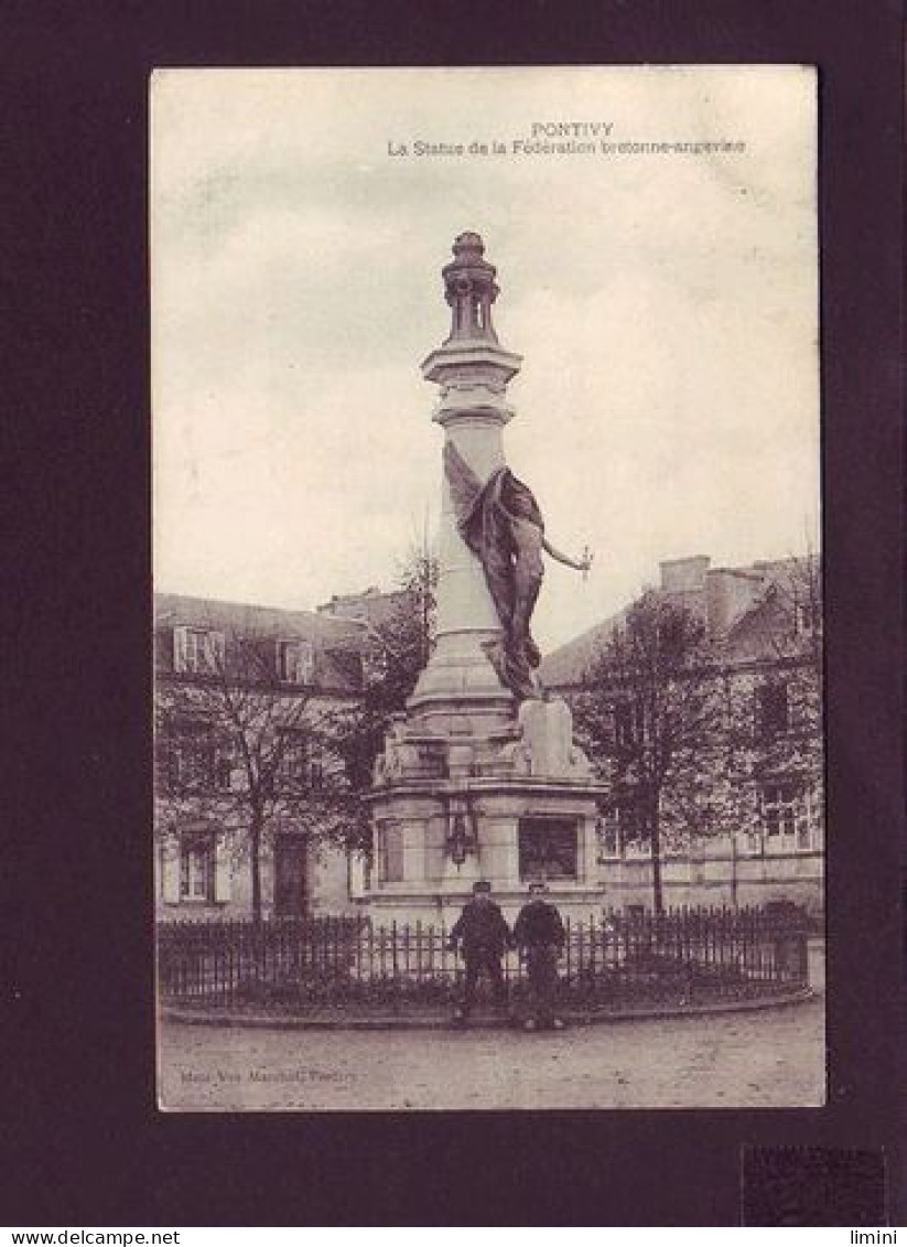 56 - PONTIVY - STATUE DE LA FEDERATION BRETONNE-ANGEVINE - ANIMÉE -  - Pontivy