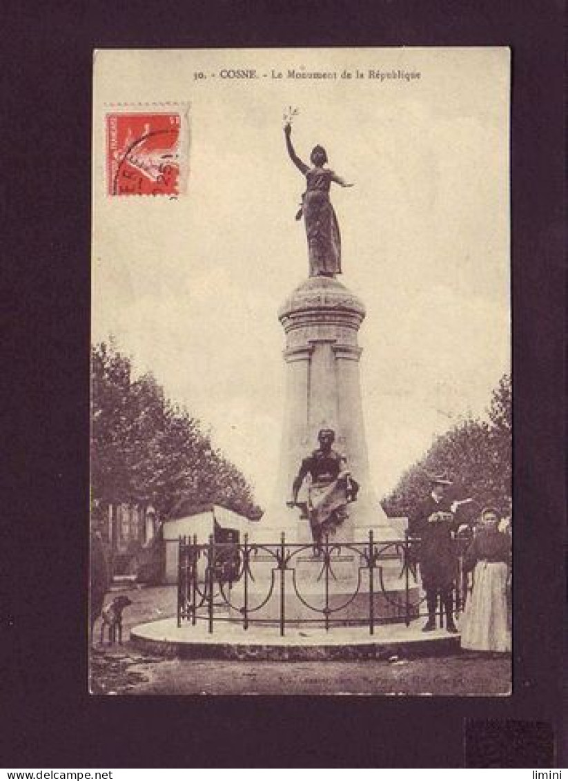 58 - COSNE - MONUMENT DE LA RÉPUBLIQUE - ANIMÉE -  - Cosne Cours Sur Loire