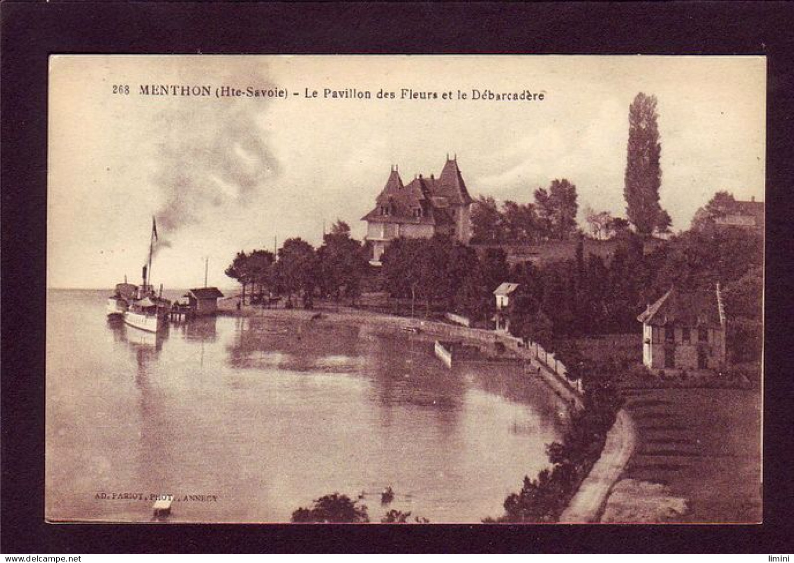 74 - MENTHON - LE PAVILLON DES FLEURS ET LE DEBARCADERE - BATEAU -  - Other & Unclassified