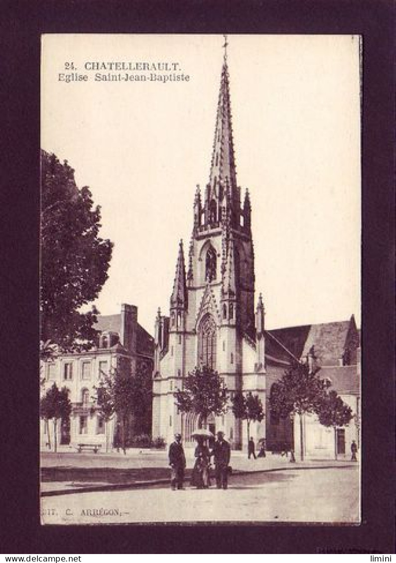 86 - CHATELLERAULT - ÉGLISE SAINT-JEAN-BAPTISTE - ANIMÉE -  - Chatellerault