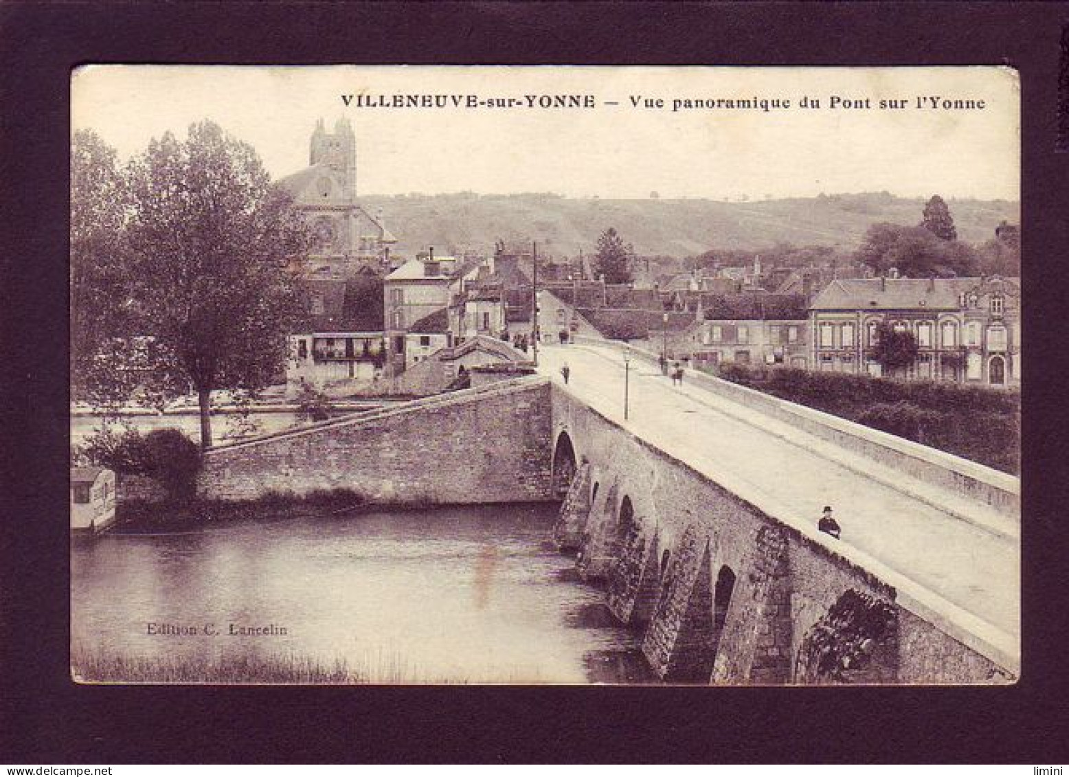 89 - VILLENEUVE-sur-YONNE - VUE PANORAMIQUE DU PONT- ANIMÉE -  - Villeneuve-sur-Yonne