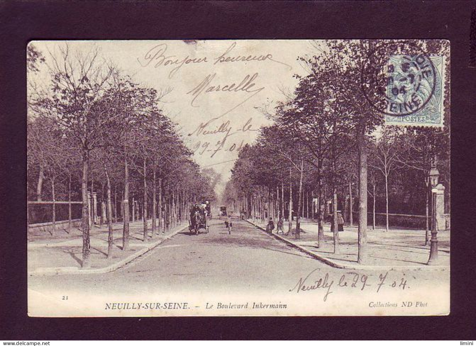 92 - NEUILLY-sur-SEINE - BOULEVARD INKERMANN - ATTELAGE - ANIMÉE -  - Neuilly Sur Seine