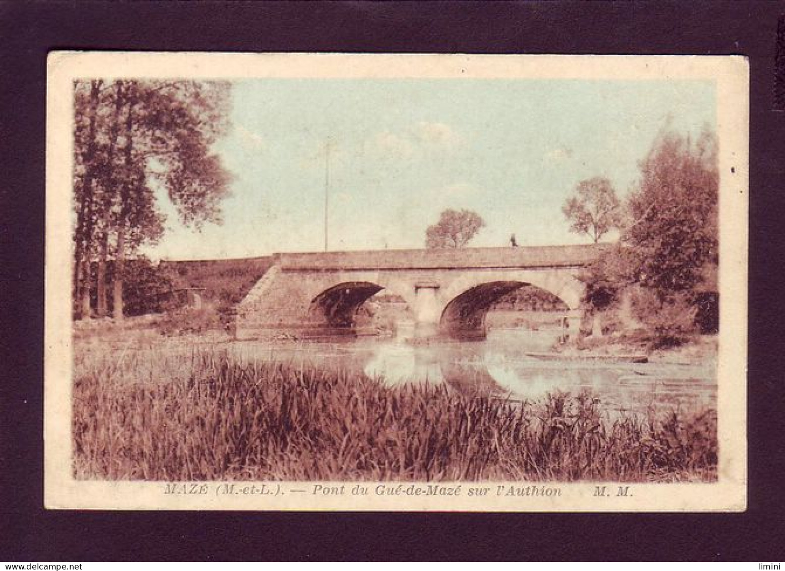 49 - MAZE - PONT DU GUE-de-MAZE SUR L'AUTHION - COLORISÉE -  - Other & Unclassified