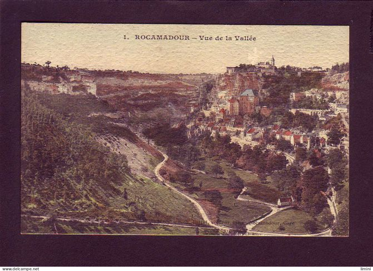 46 - ROCAMADOUR - VUE SUR LA VALLÉE - COLORISÉE -  - Rocamadour