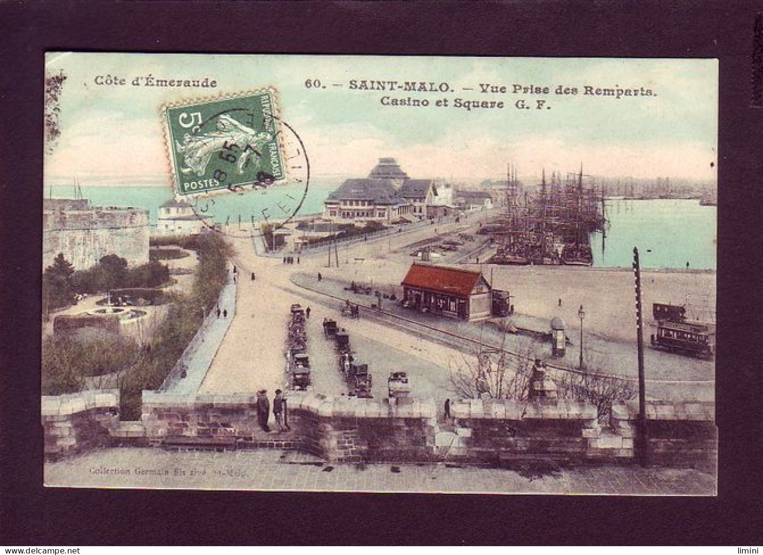 35 - SAINT-MALO - VUE PRISE DES REMPARTS - CASINO ET SQUARE - COLORISÉE - ANIMÉE -  - Saint Malo